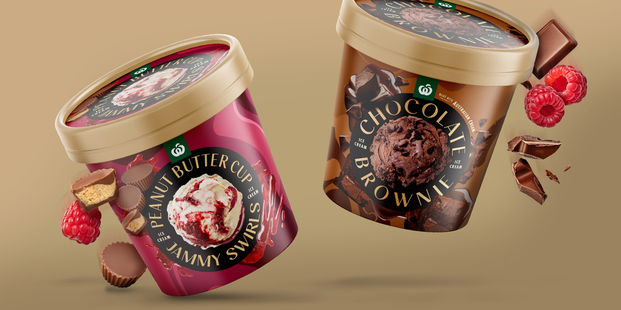 woolworths-premium-ice-cream-chocolate-brownie-peanut-butter-jam-indulgent-raspberry-design-boxer-and-co-new